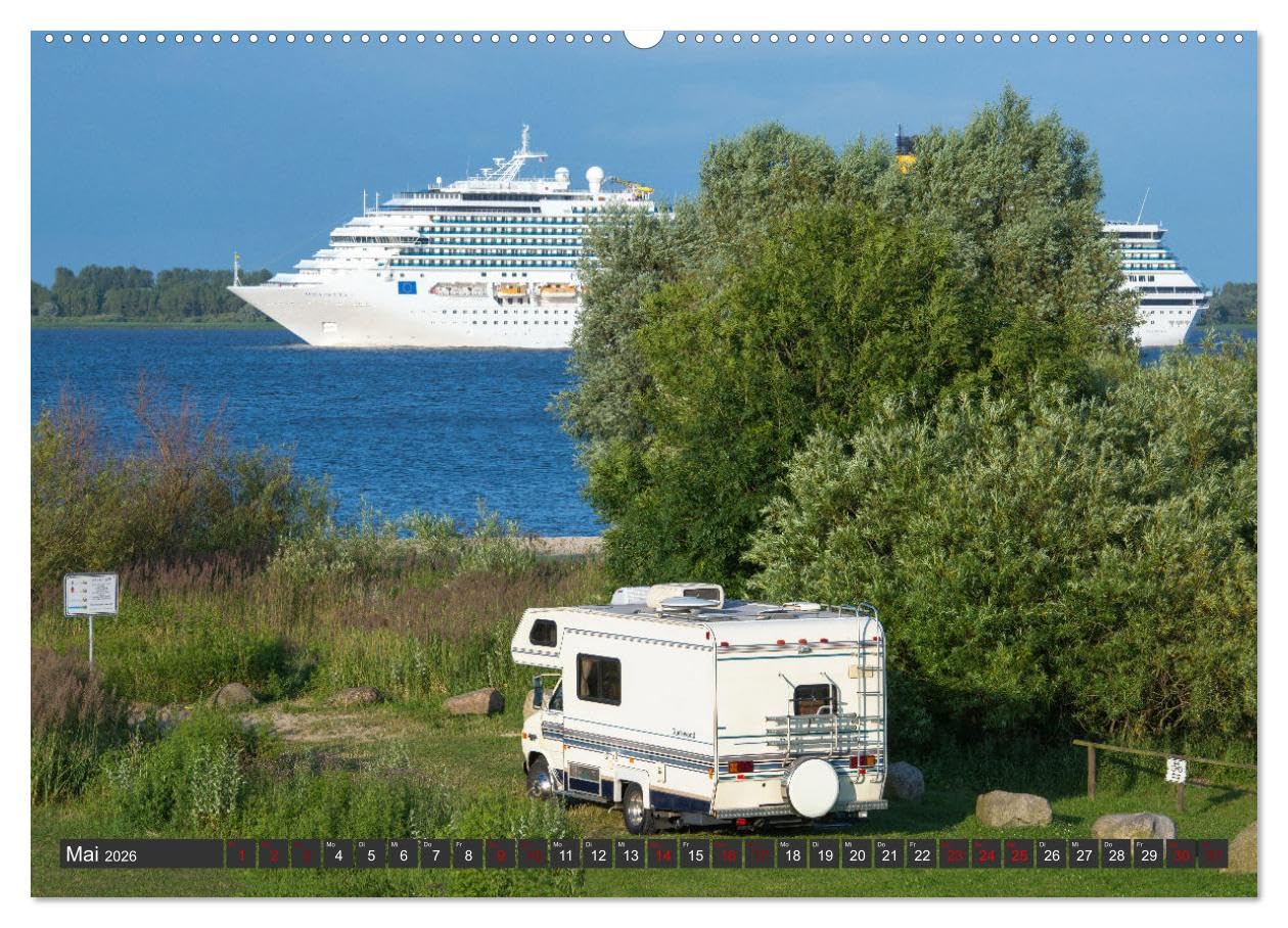 Vanlife - Glücklich auf vier Rädern (hochwertiger Premium Wandkalender 2026 DIN A2 quer), Kunstdruck in Hochglanz: Leben und Reisen im Wohnmobil (CALVENDO Orte)