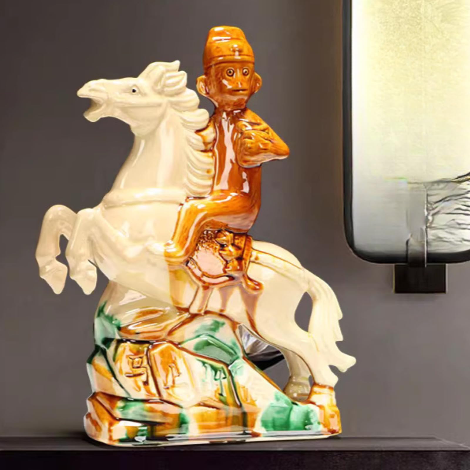 Cheval de richesse en céramique symbole de sérénité pour votre décoration Feng Shui