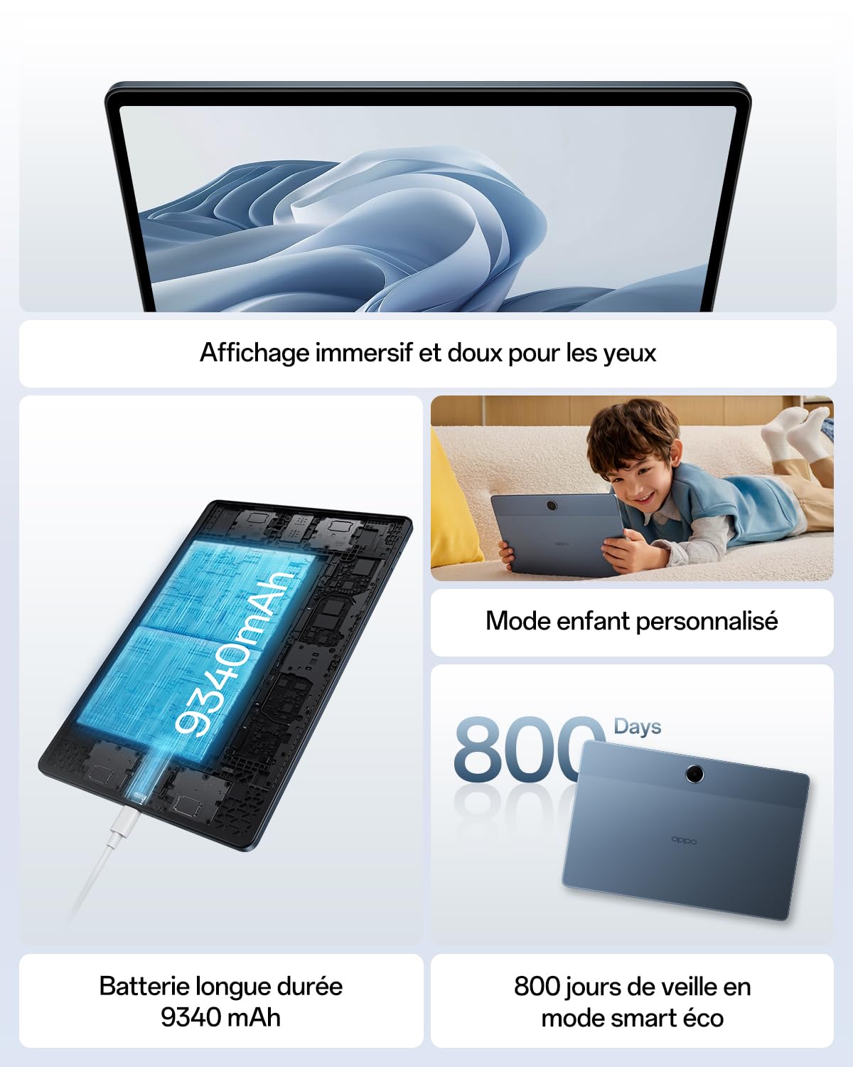 OPPO Tablet Pad SE MediaTek Helio G100 6 Go RAM 128 Go LTE Android 15 11"