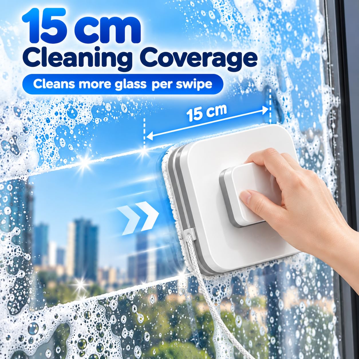 Dual Magnetic Car Windshield Cleaner (Glass 20–35 mm)