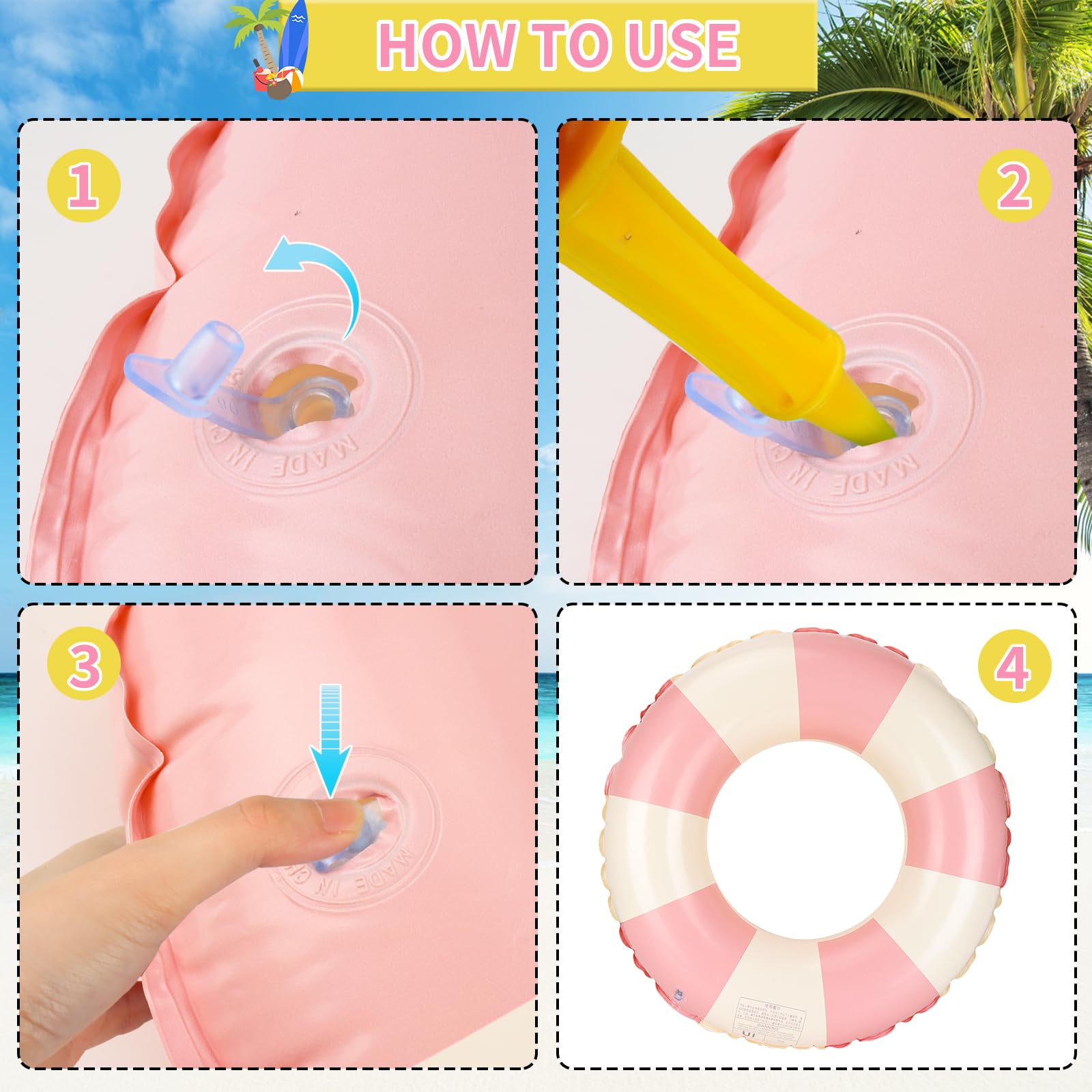 GUBOOM Anillo De Natación Inflable Para Niños – Flotador De PVC Resistente Y Liviano, Perfecto Para Piscina Y Verano (Capacidad 35 Kg)