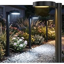 Solar Pathway Lights Outdoor, 4 Pack Solar Walkway Lights with Brightness Adjustable, 2 Color Modes Waterproof Outdoor Solar Light for Garden Yard Driveway Landscape Patio Lawn