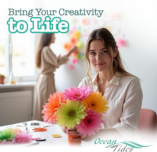 Miniatura 6 de Ocean Tides 100 hojas (14 x 20 pulgadas) de papel de regalo de Navidad, papel de seda de regalo a granel para manualidades, cumpleaños y vacaciones