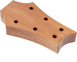 Wooden Portable Holder Small Guitar for Plectrum Beads and Pills | Golden Finish, Waterproof Wooden Surface, Compact Organizer Case, Guitar Accessory Storage, Soft Feel