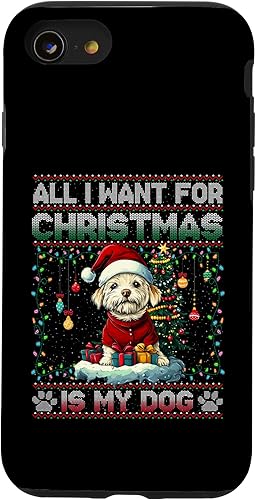 Miniatura 17 de Maltese Christmas Tree Lights Decorations Dog Lover Xmas Case for iPhone 11