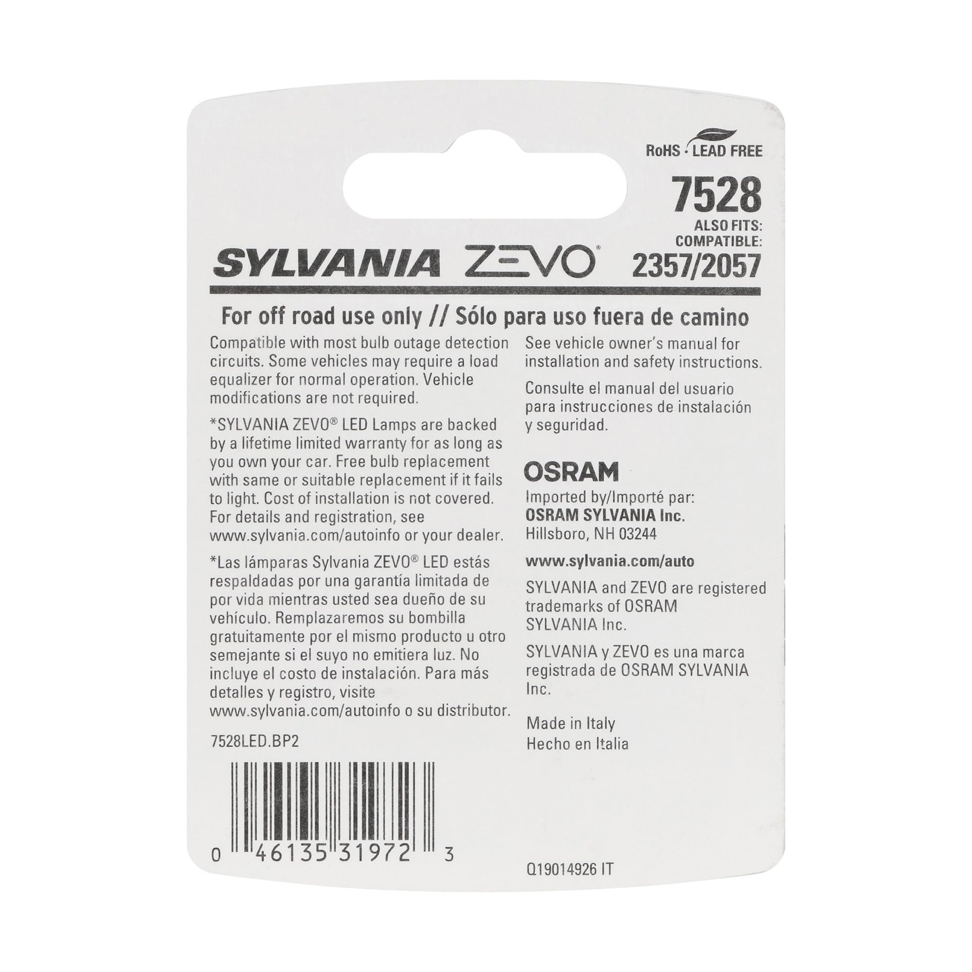 Amazon.com: SYLVANIA - 7528 ZEVO LED White Bulb - Bright LED Bulb