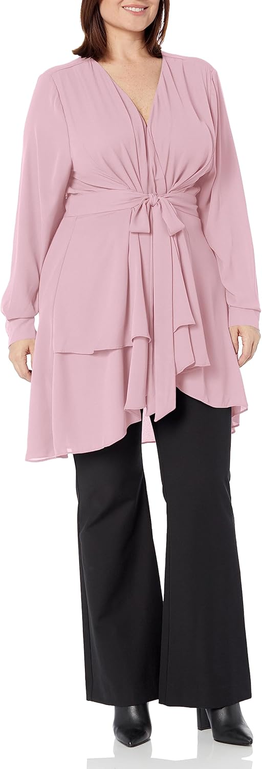 City Chic Women's Apparel Women's Plus Size TOP SHIBARA, ICE Pink at