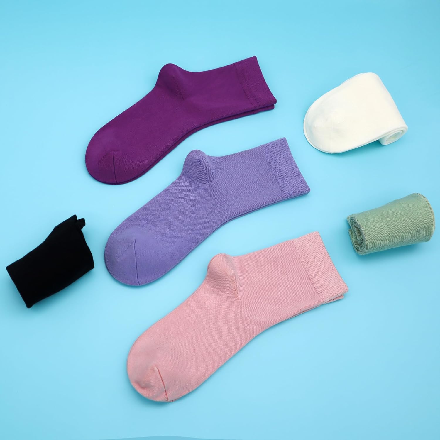 Combed Cotton Kids Crew Socks School Dress Quarter Uniform Stretchy Socks for Boys Girls - Image 6