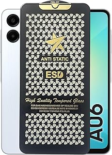 (For A06) Anti-Static Screen Protector for Samsung Galaxy A06 / A06s / A05 / A05s Tempered Glass Screen Protector Full Glue Edge to Edge 9H Hardness Anti Fingerprint Scratch Resistance Glass