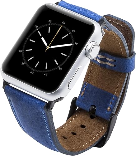 Tuscany - Correas de cuero compatibles con Apple Watch de 1.929 in 1.772 in 1.732 in 1.654 in, correa de repuesto para iWatch Series 1, 2, 3, 4, 5,