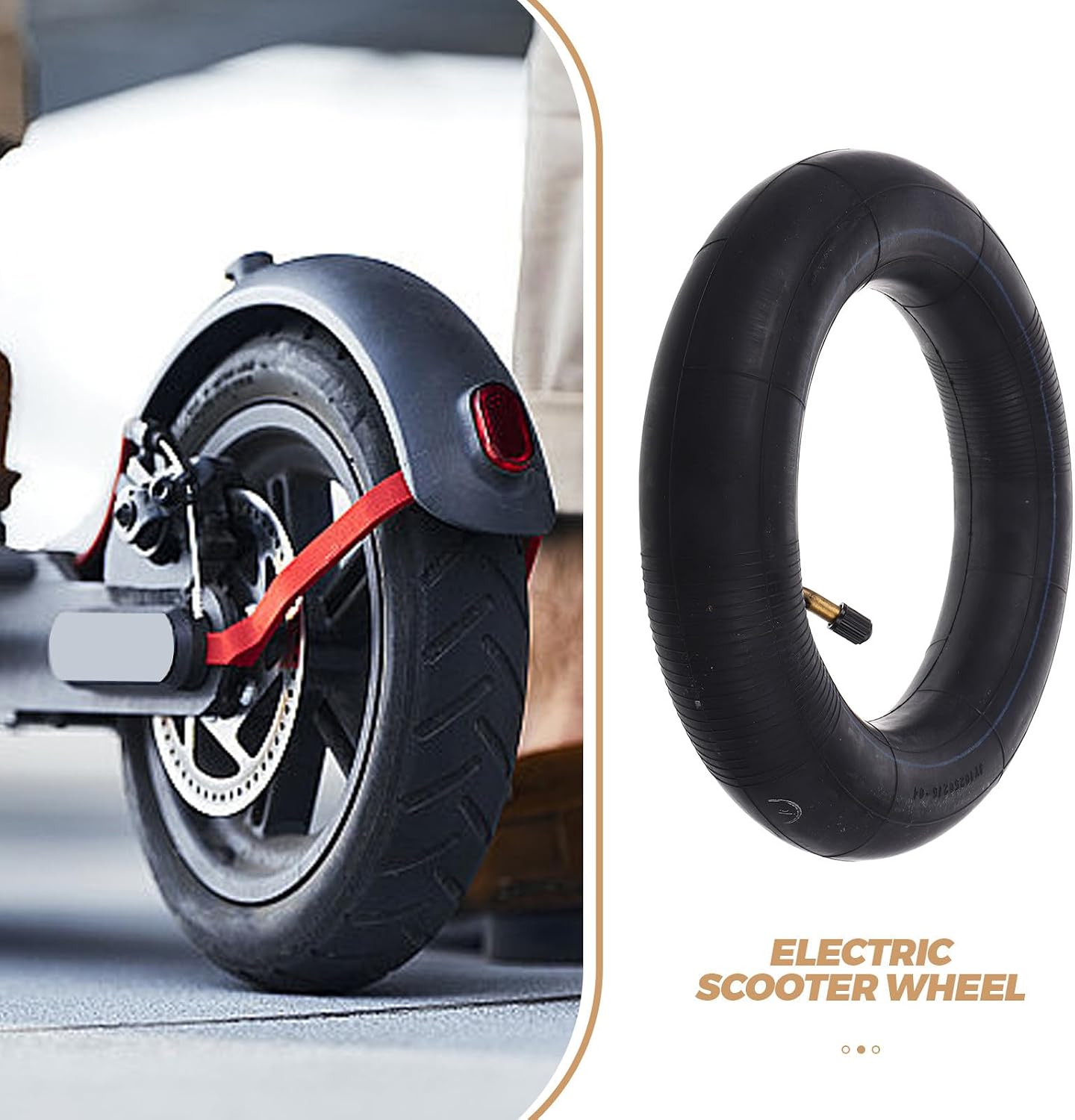 ORFOFE Electric Scooter Tire and Inner Tube 90/65-6.5 Thickened Rubber Vacuum Tire for Off-road Snow Use Compatible with Electric and Gas Scooters