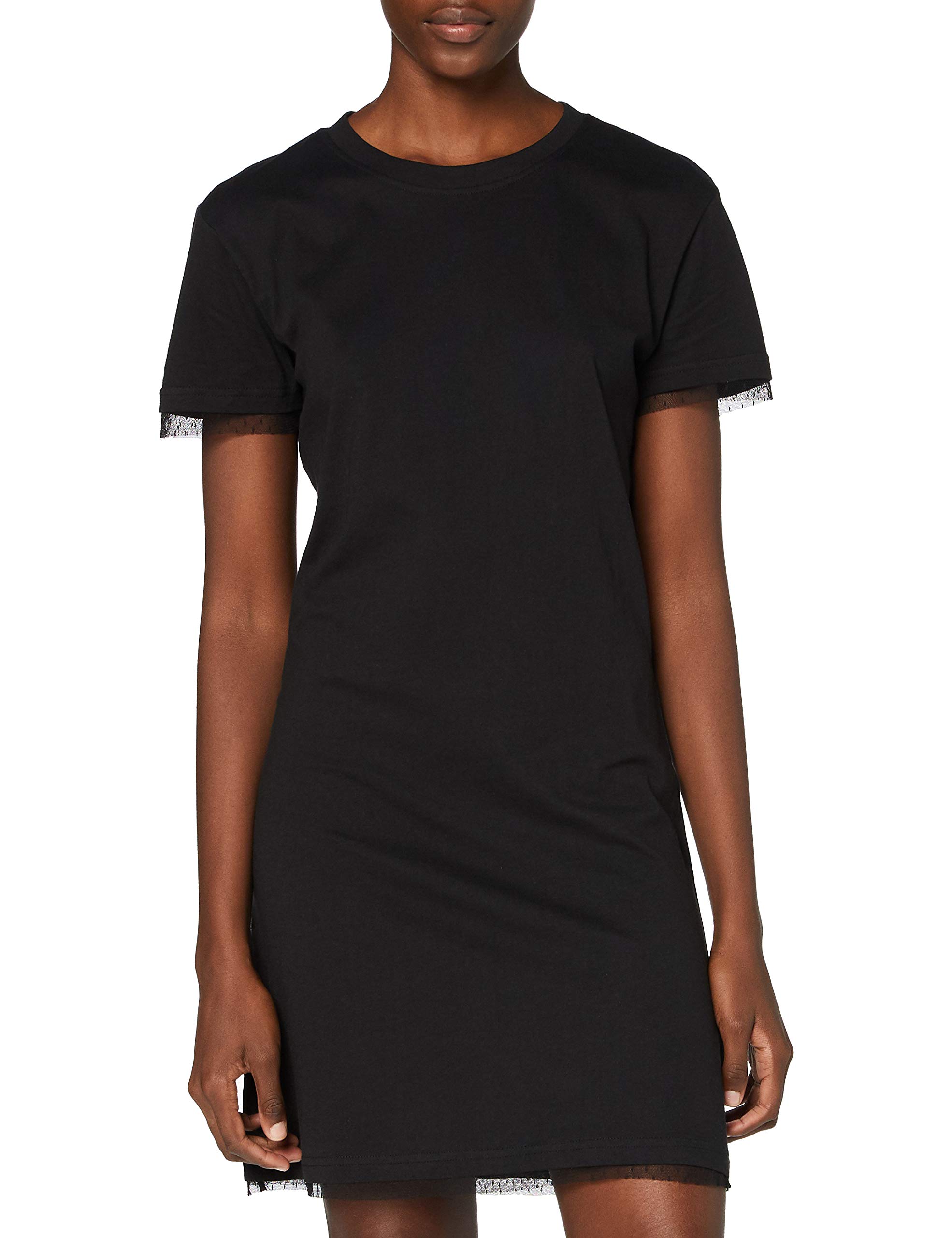 Urban Classics Kleid Ladies Boxy Lace Hem tee Dress Vestido para Mujer