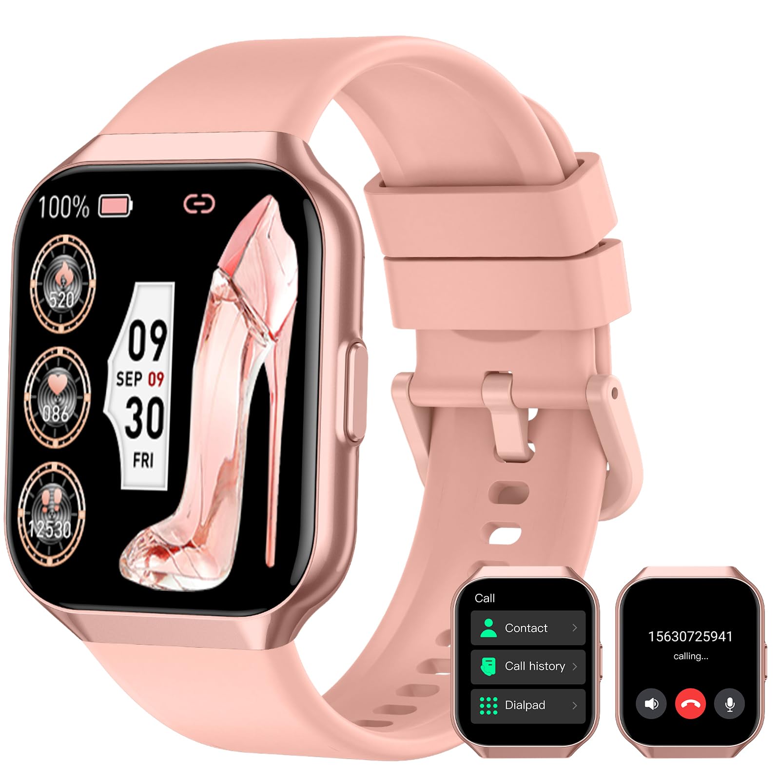 Gerafame Smartwatch Donna,1,96" Orologio Smartwatch Donna, Cardiofrequenzimetro/Monitoraggio del Sonno, Smart Watch con 112 modalità sportive, IP68 Impermeabile per Android iOS