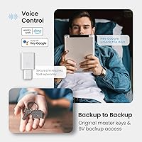 Vista 8 de Lockly Secure Plus, cerradura de puerta de entrada sin llave, cerraduras inteligentes para puerta delantera, cerrojo de bloqueo inteligente, teclado