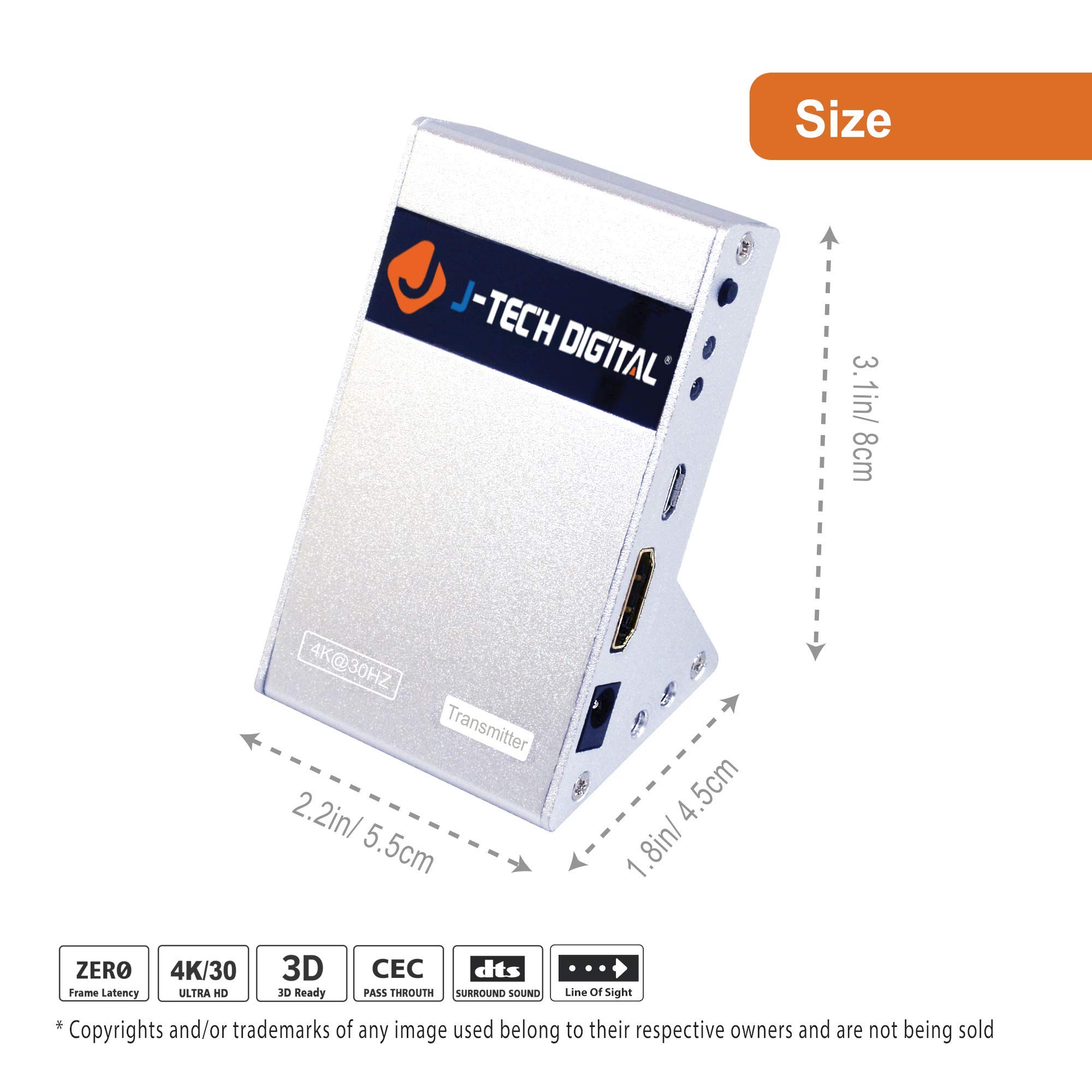 Amazon | J-TechデジタルワイヤレスHDMIエクステンダーロングレンジ 4K