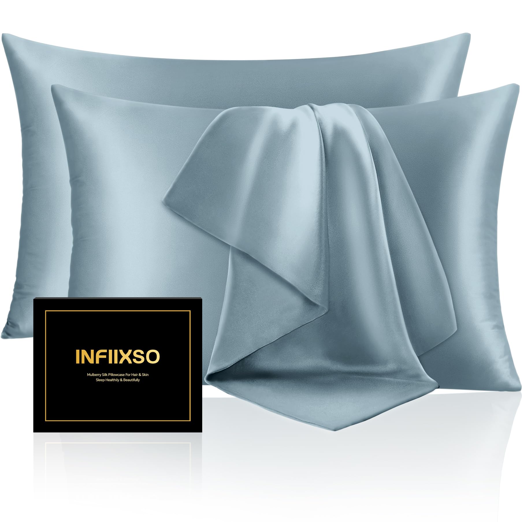 INFIIXSO Silk Pillowcases 2pk