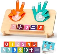 MOTREE Montessori Math Toys for Toddlers 2-5: Wooden Counting Blocks, Addition Subtraction Manipulatives, Preschool Learning Gifts