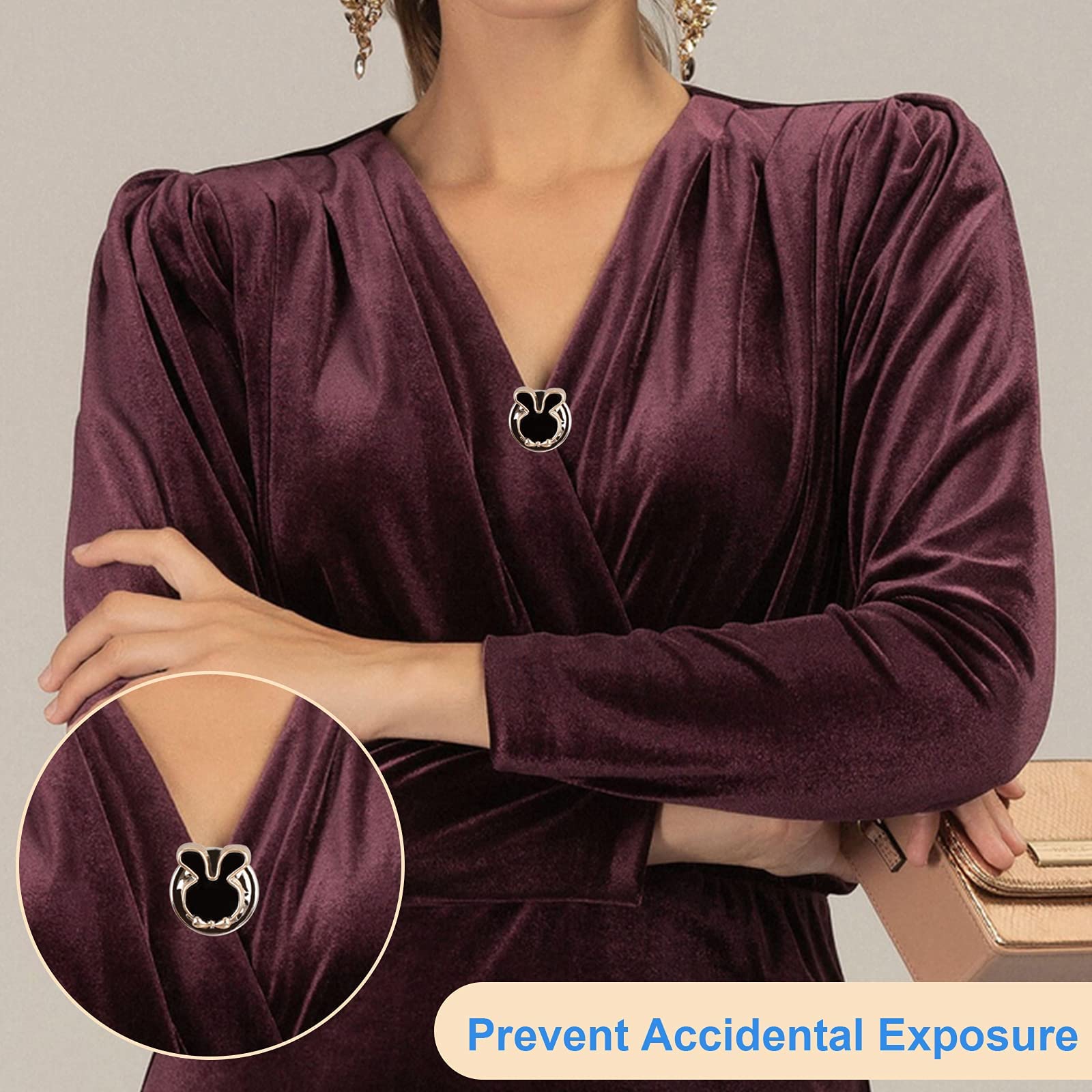 30 Spille Per Camicia Modeste – Perle, Diamanti, Strass – Fermagli Invisibili Anti Esposizione Per Vestiti