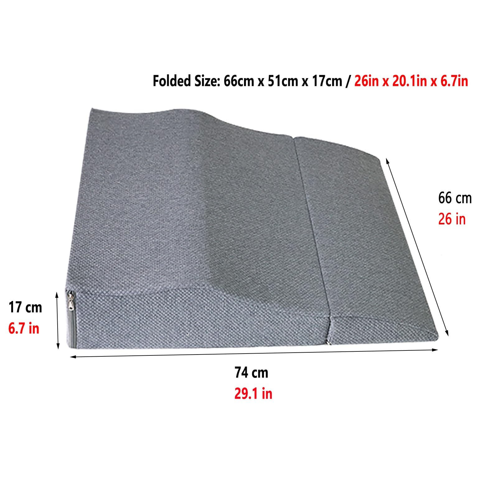 YXXSDP Keilkissen Bett Lesekissen Acid Reflux Wedge Pillow Seitenschläfer, 17cm Erhöhtes Stützdreieck-Bett-Kissen Mit Waschbarem Bezug, Dreieckiges Kissen Wedge Zum Schlafen Lesen