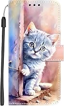 Case for Samsung Galaxy A26 5G Protection Pouch PU Leather Wallet Flip Case Magnetic Flip Case Cover Shockproof Card Slot Stand Cover Cat