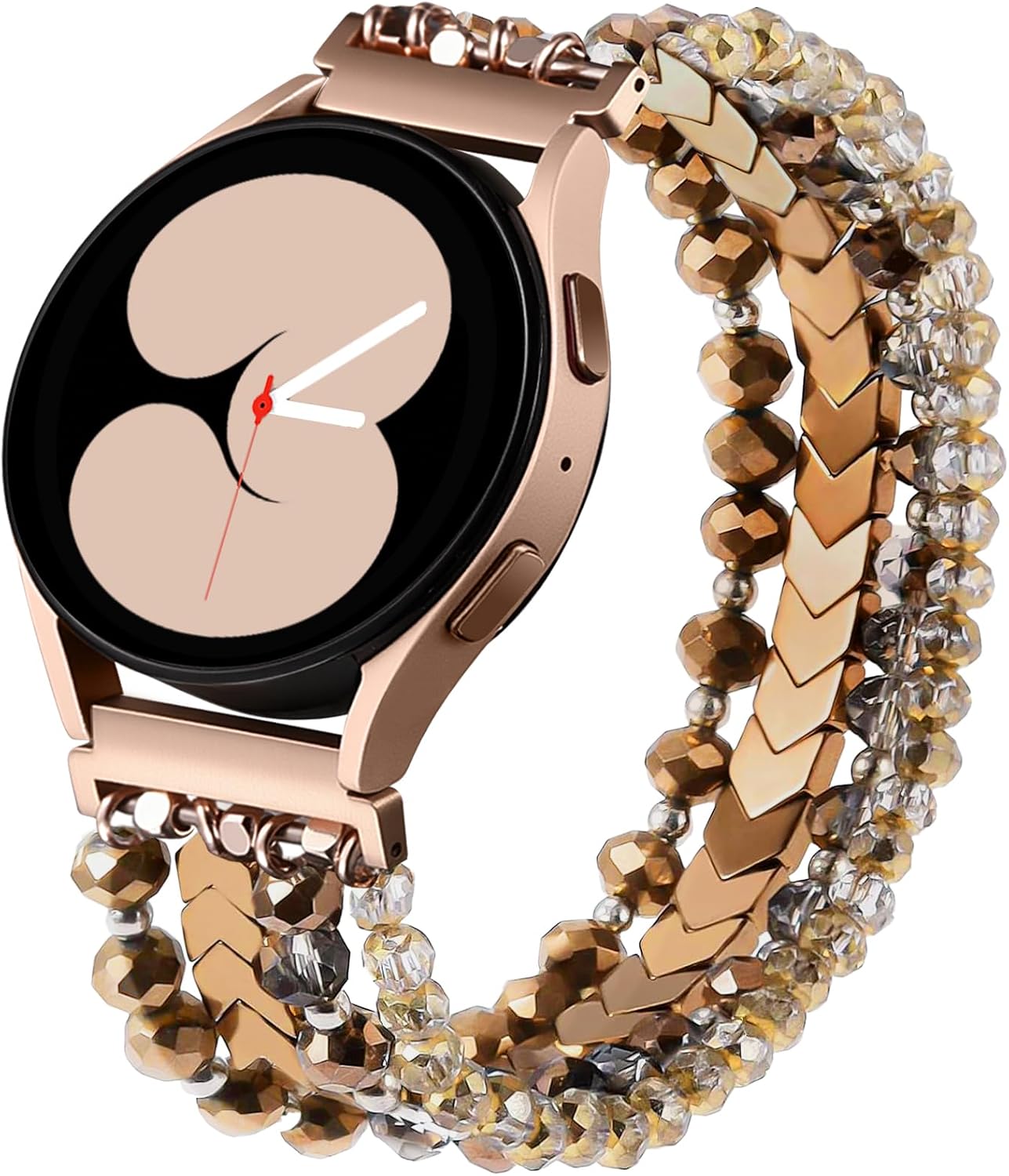Lerobo Pulseira feminina com contas para Samsung Galaxy Watch 7, 6, 5, 4