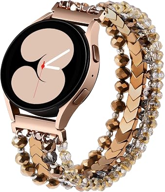 Lerobo Beaded Band for Samsung Galaxy Watch 7 6 5 4 40mm 44mm Women