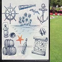 Vista 18 de Película decorativa para ventana con texto en inglés "Saying Window", decoración del hogar, palmeras tropicales hawaianas, diseño de acuarela