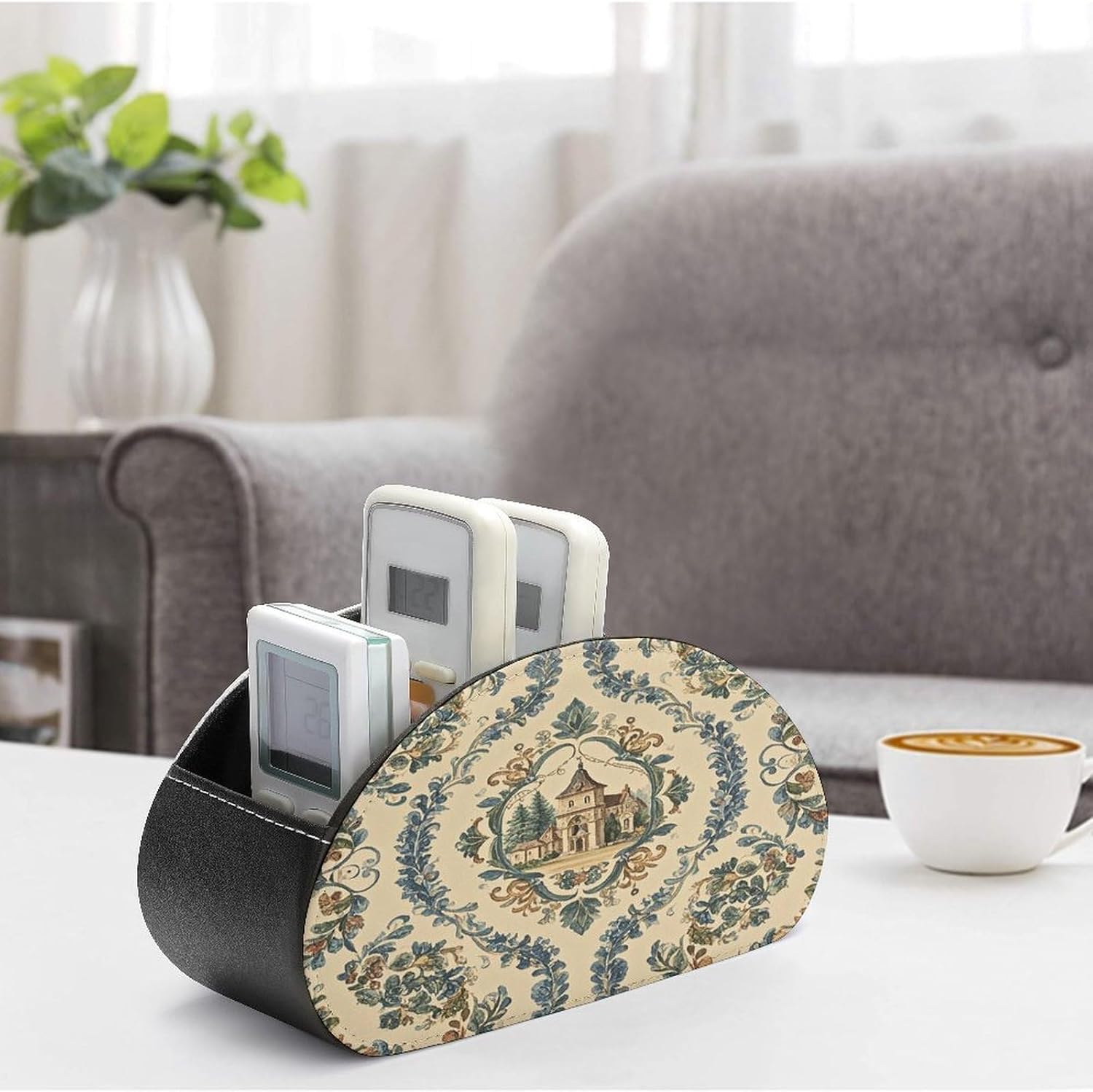 TV Remote Control Holder, 5 Compartments, French Country Style image 4