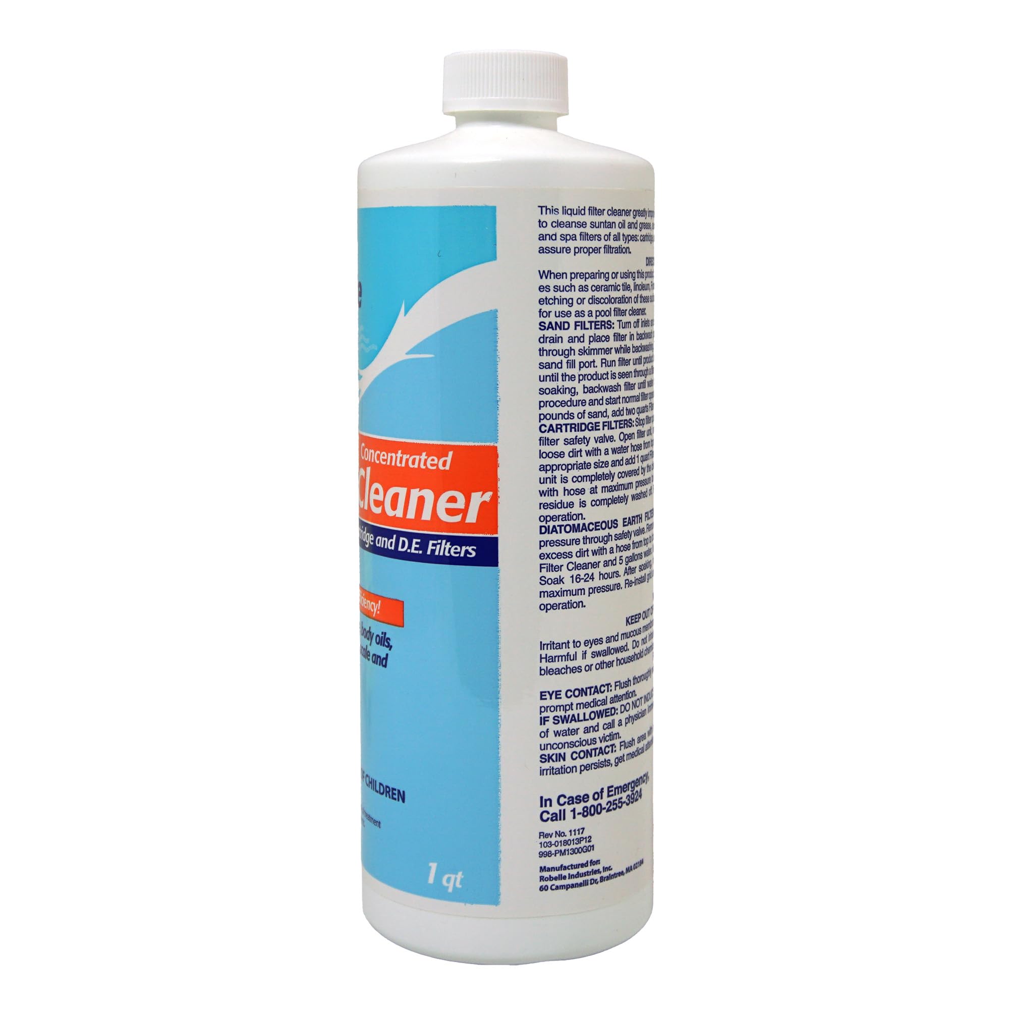 Pool Mate 1-Quart Concentrated Pool Filter Cleaner, Made in USA