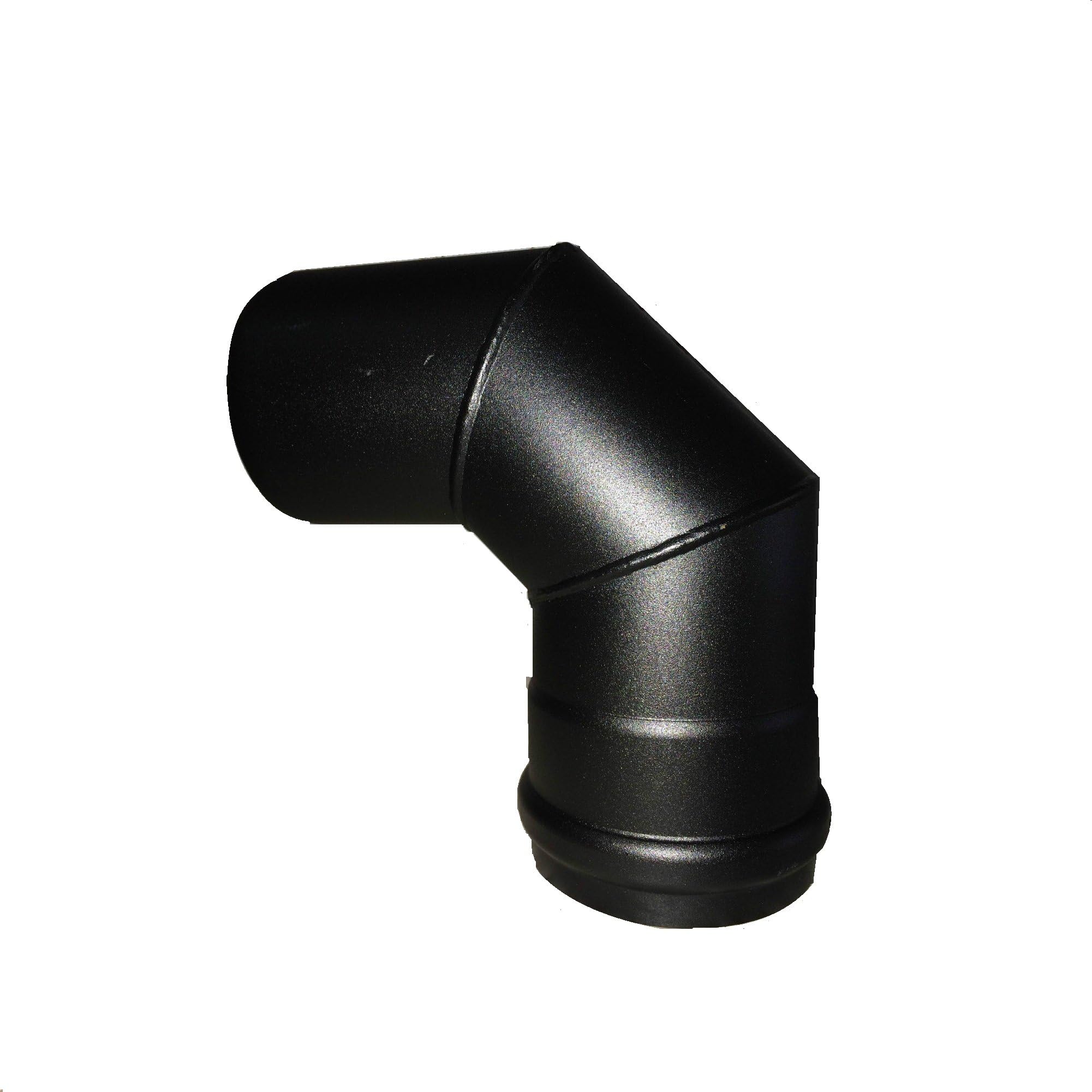 Tubi e accessori in acciaio nero per stufa a pellet diametro 100 mm (GOMITO 90° MF 100 MM)