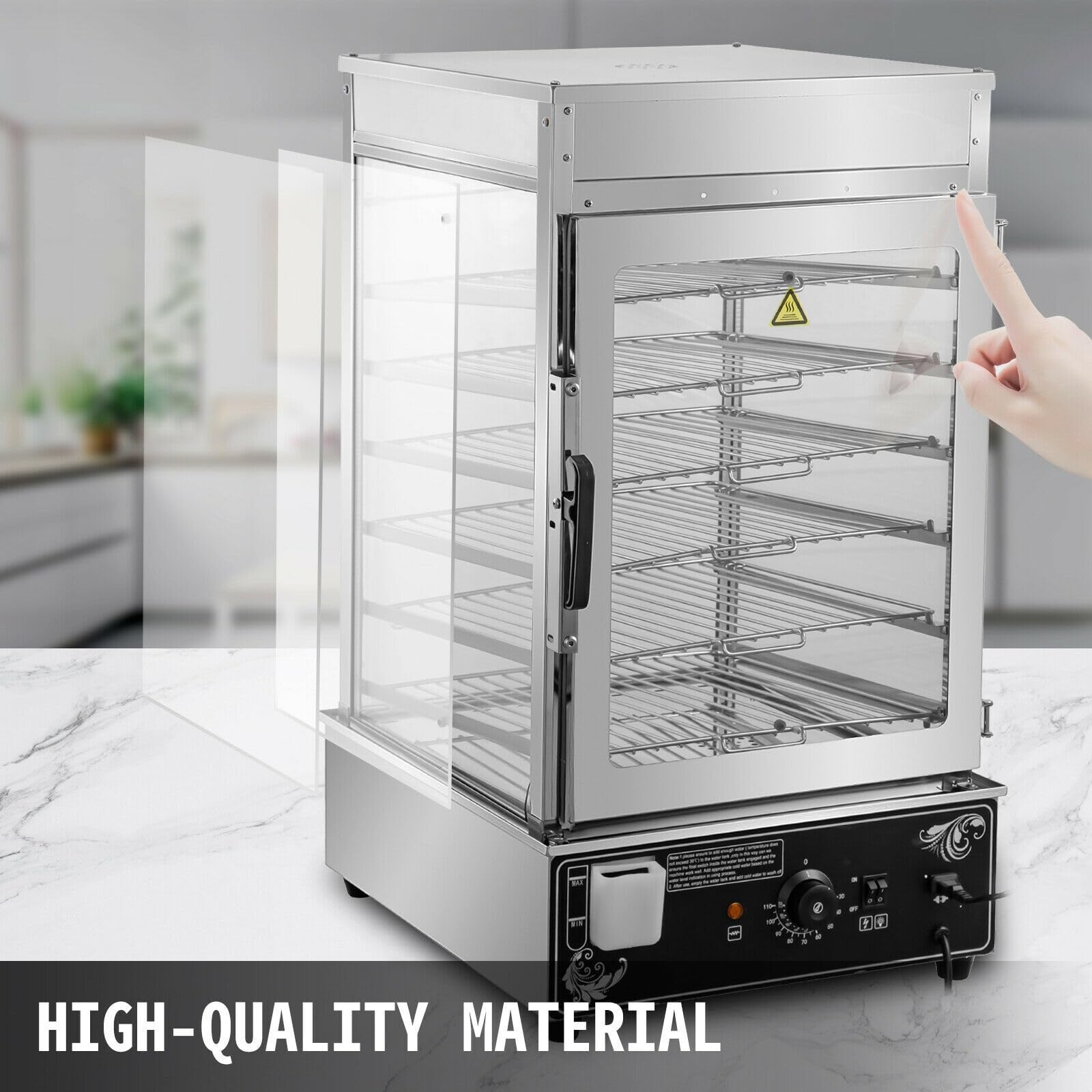 Forno a Vapore Elettrico Commerciale 900W Telaio in Acciaio Inossidabile a 5 Strati con Controllo della Temperatura Pane al Vapore Panini Scaldavivande Utilizzato in Vari scenari di utilizzo
