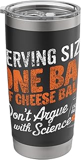 Funny Cheese Ball Lover One Bag Science Cheese Balls Stainless Steel Insulated Tumbler