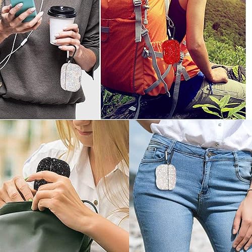 Miniatura 5 de Funda protectora con diamantes de imitación para AirPods Pro, bonita funda protectora con diamantes de imitación de cristal a prueba de golpes con