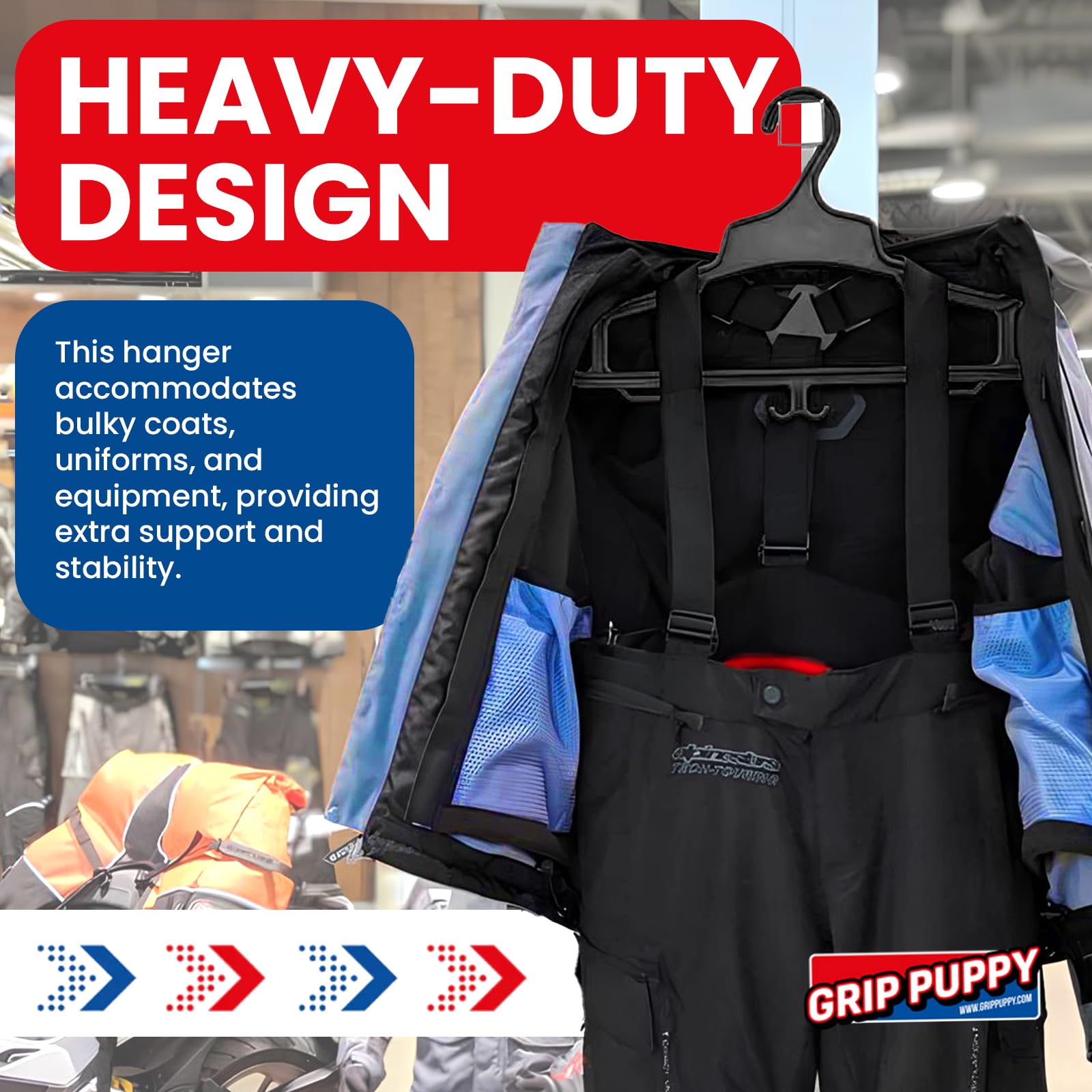 Grip Puppy Extra robuster Kleiderbügel, 60 kg, hergestellt in Großbritannien aus recycelbarem Kunststoff