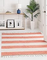 Vista 30 de Unique Loom Chindi Rag Collection - Alfombra a rayas (2 pies x 5 pies 1 pulgada, gris/marfil)
