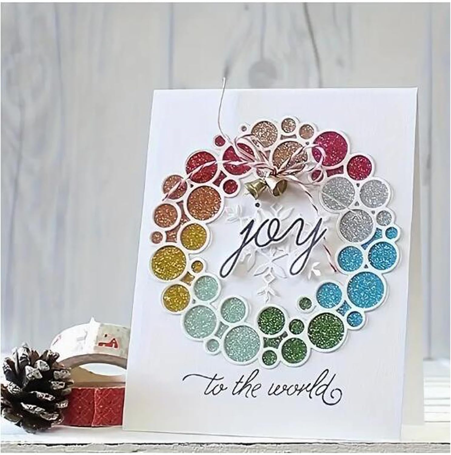 Round Circles Layers Metal Die Cuts,Birthday Christmas Round Bubbles Cutting Dies Cut Stencils for DIY Scrapbooking Decorative Embossing Paper Scrapbooking Card Making