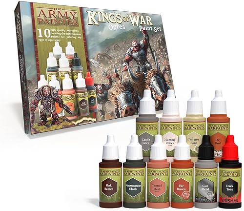 The Army Painter Kings of War Ogres - Juego de pintura en miniatura  Juego de pintura acrílica altamente pigmentada  10 pinturas en miniatura en disponible en Yaxa Peru