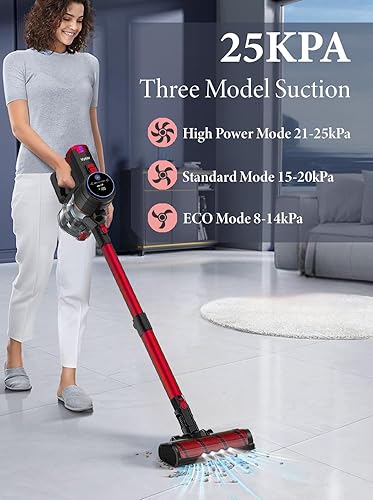 Miniatura 4 de V8 - Aspiradora inalámbrica, potente aspiradora de palo, 55 minutos de tiempo de funcionamiento, aspiradora de mano inalámbrica ligera para el