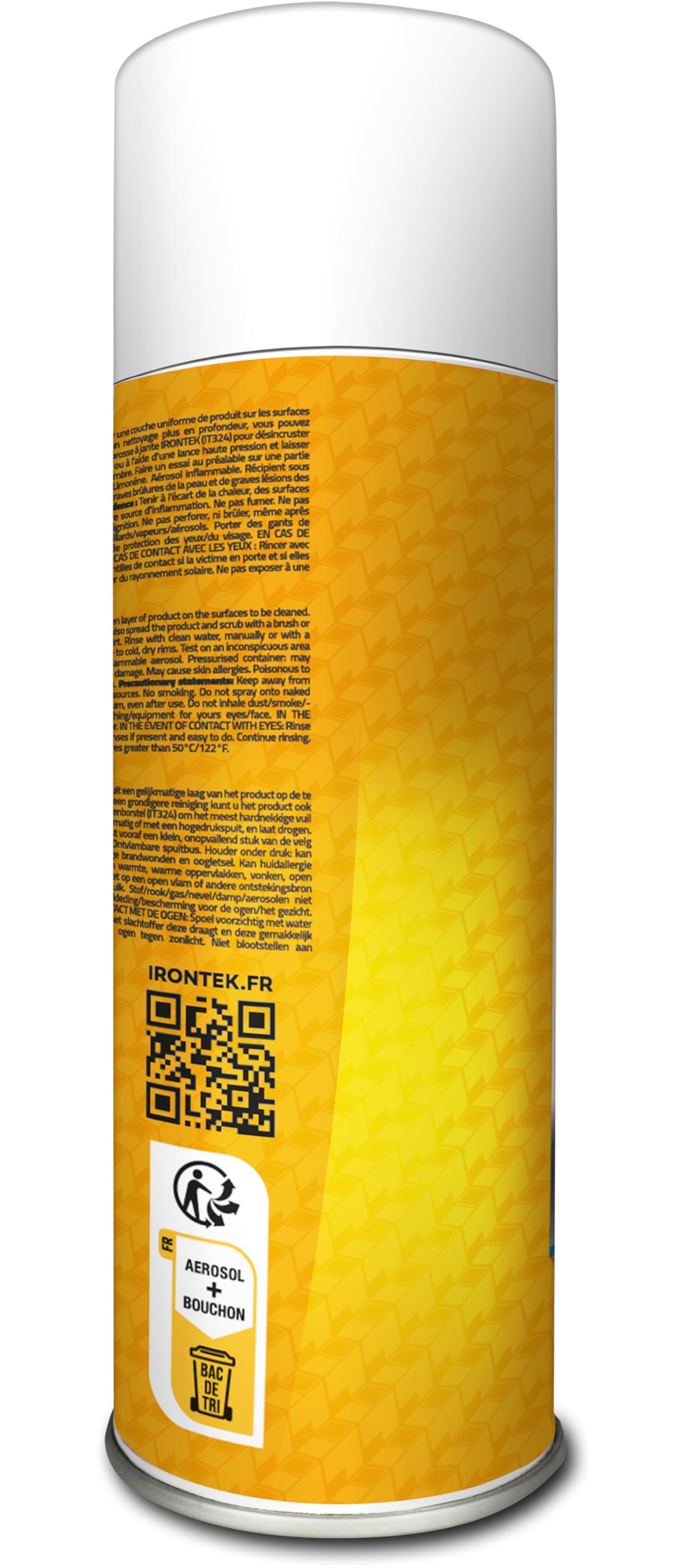 Nettoyant Carrosserie 500ml - IRONTEK | IT231 | Goudron Graisse Pollution Platane | Aérosol Dégraissant | Solvants Naturels | Aucune Trace