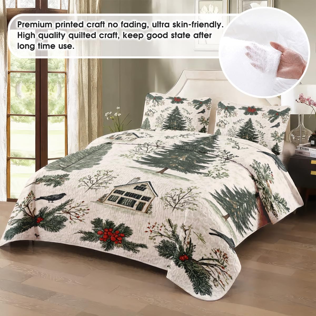 Personalized Christmas Quilt - Christmas Themed Bedding Comforter Sets Queen & King Breathable Bedding