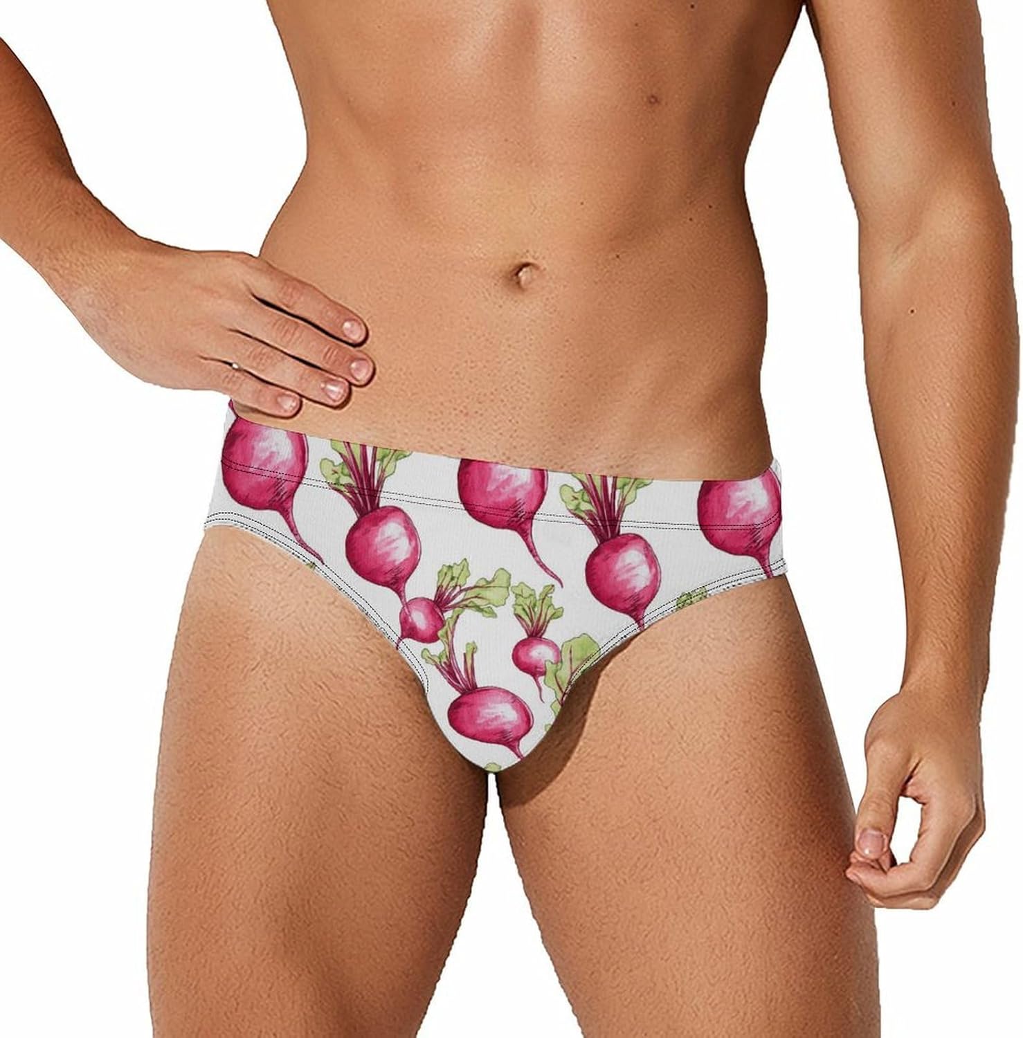 Fresh Beetroot Beets Mens Swim Briefs Print Bikini Swimwear Sport Swimsuit Surf Shorts Trunks