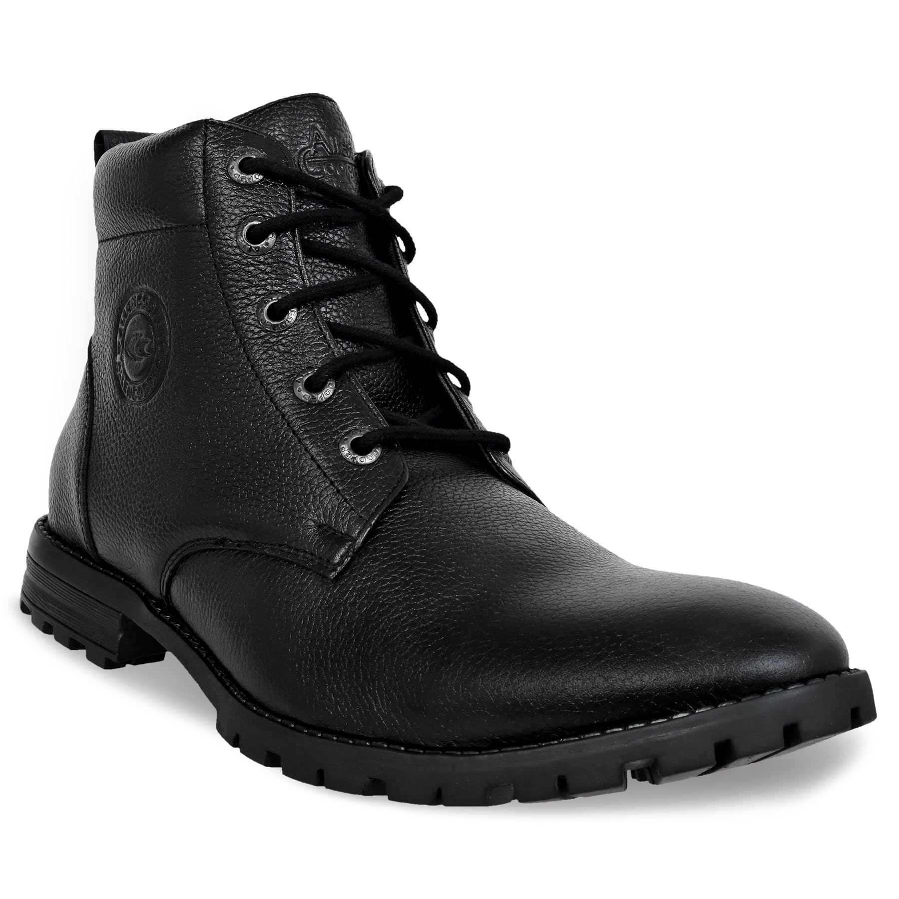 Genuine Premium Leather Luxury Memory Foam High-Top Boots Shoes For Men(ACCS-823,Black,Size-6,7,8,9,10,11)-image-12