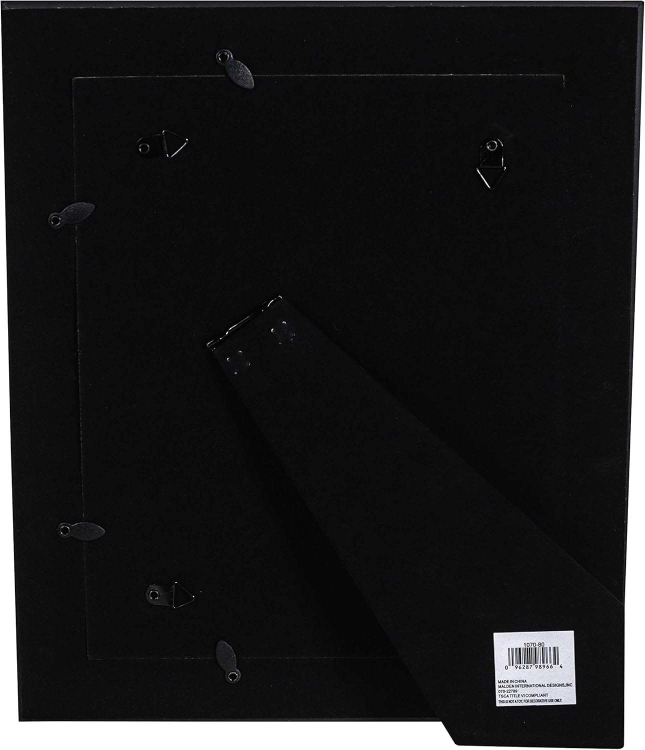 Malden Int Designs 8x10 Black Gold Beveled Rustic Fashion Picture Frame