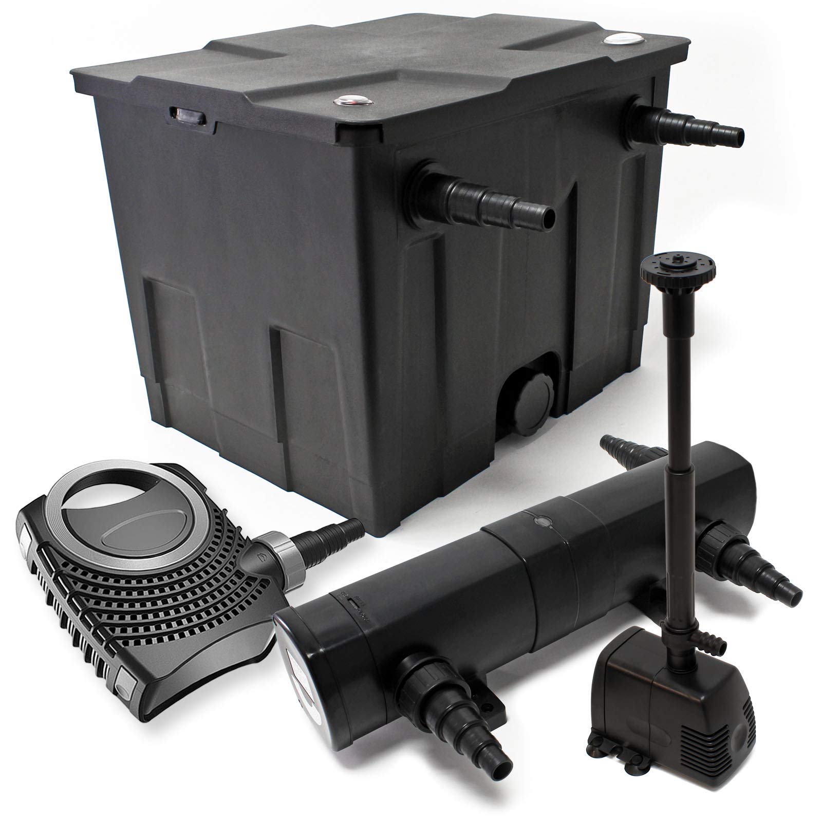 Zestaw: Bio filtr do stawu 12000l 36W UVC oczyszczacz stawu 80W pompa pompa do fontanny