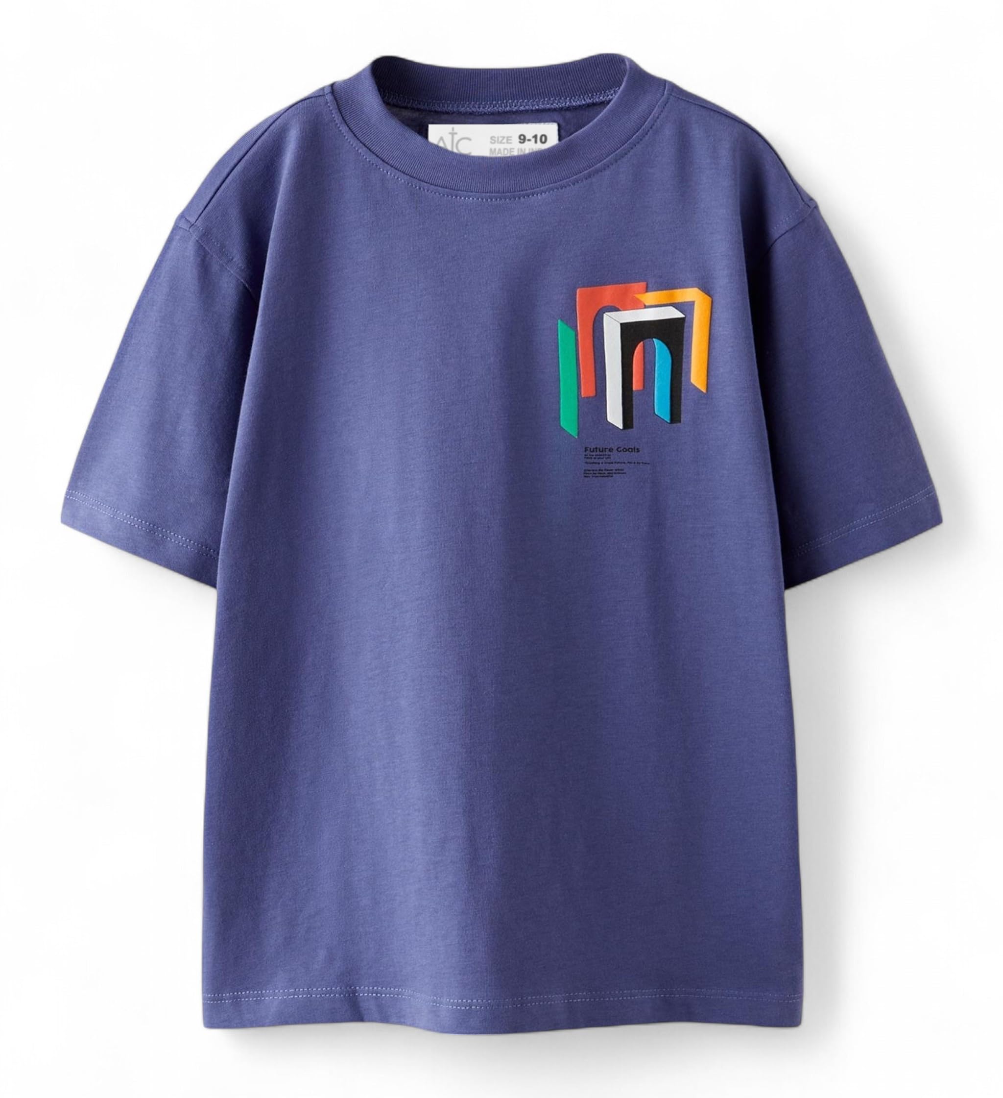 Alan Jones Clothing Boys Oversized Cotton Printed T-Shirt | Round Neck, Short Sleeves, Casual Wear