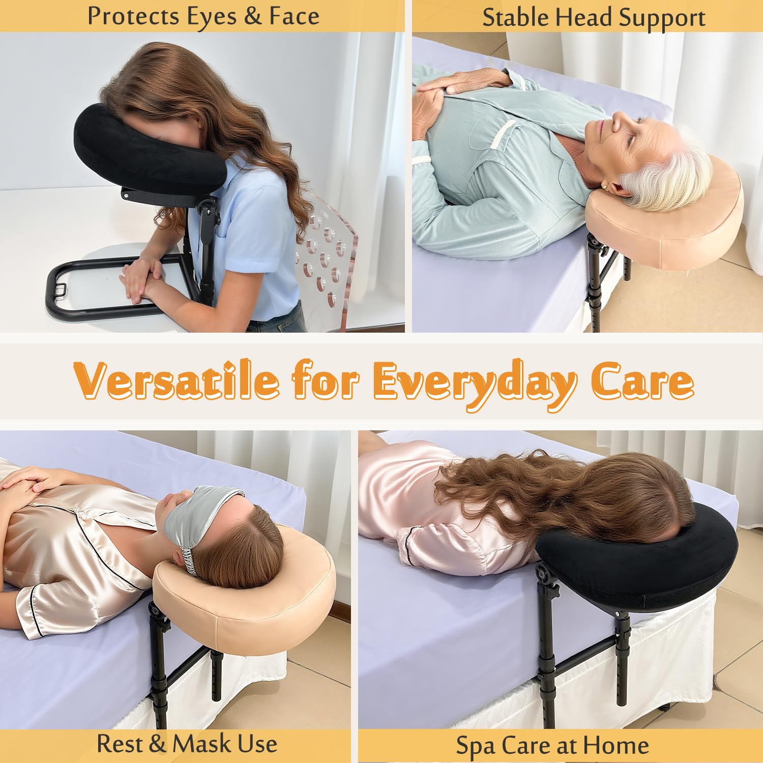 Appui-tête pour lit, coussin de berceau pour matelas, coussin de massage réglable, coussin facial vers le bas, fixation de lit pour la maison, spa, salon de massage