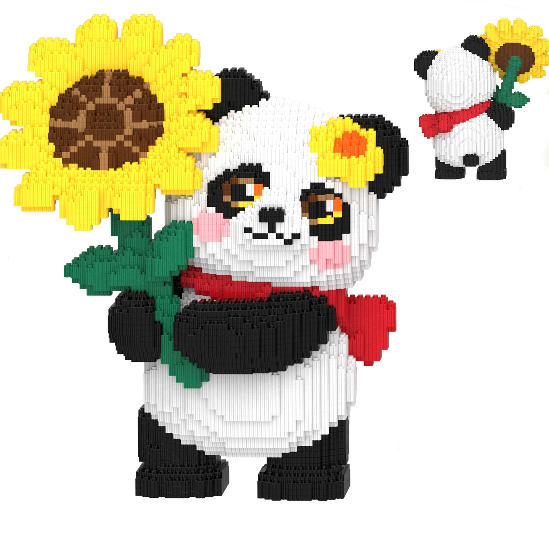 Mikro Tier Baustein Set, 10000+ Teile Mini Pandabär Bausatz Bauspielzeug, Tier Home Office Decor Geschenke für Erwachsene (C)