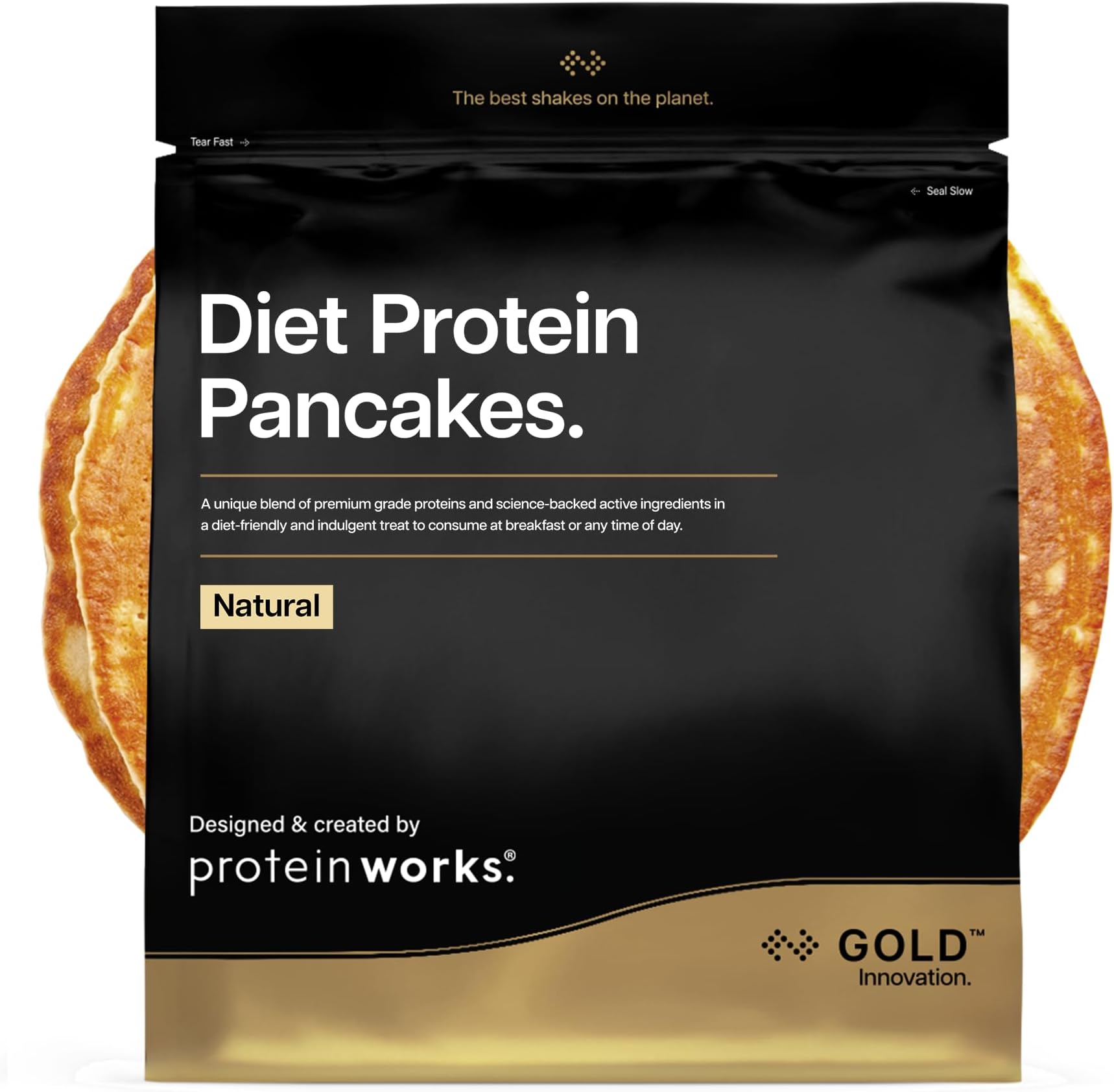 THE PROTEIN WORKS Diet Protein Pancake Mix | High Protein, Low Sugar Snack | Quick & Easy To Make | Natural | 500 g