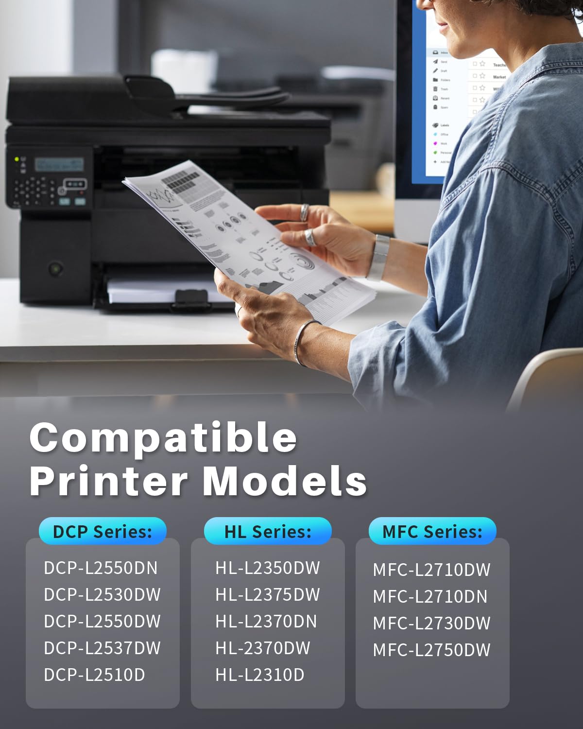 INK4U Tambour DR2400 (Seulement DR2400) Compatible avec Brother MFC-L2710DN MFC-L2730DW MFC-L2750D HL-L2310D HL-L2350DN HL-L2370DN DCP-L2510D DCP-L2530DW