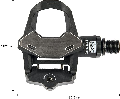LOOK Cycle - KEO 2 Max Normal Bike Pedals - Large 500mm² Contact Area - Full Power Transfer - Ultra Lightweight Pedals, Normal Body - Adjustable Tension - 9